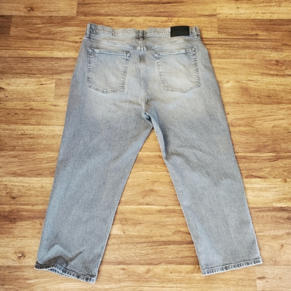 Lucky Brand Size 16/33 90s Loose High Rise Crop Gray Jeans - Picture 4 of 9